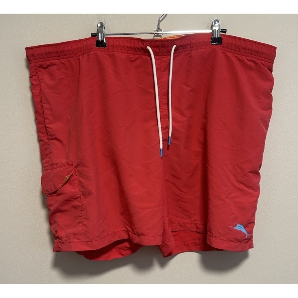 Tommy Bahama Men's Swim Trunks Nylon Brief Shorts Red Size XL